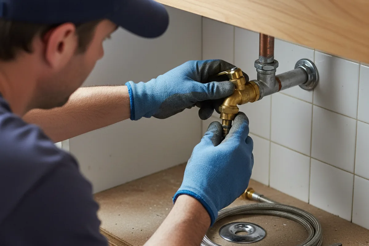 Shutoff valve and fitting work during Faucet and Fixture Repair in Medical Lake